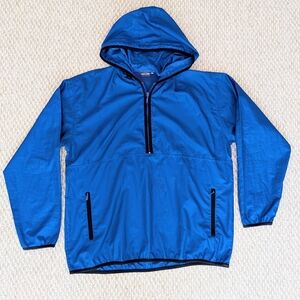 Vintage 90s Retro Side Out 1/4 Zip Windbreaker - Blue Lightweight Men's Medium